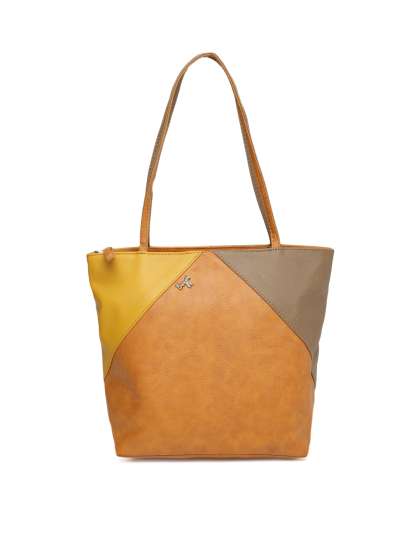 Baggit Bag Orignal Bags Online Myntra Baggit Brown Yellow Colourblocked Shoulder Bag
