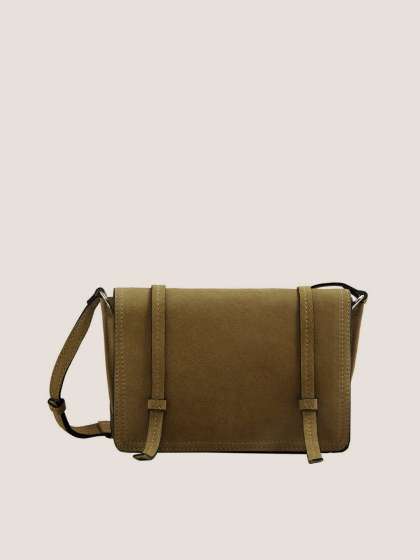 Olive Green Bags Handbags Online In Mango Olive Green Solid Sling Bag