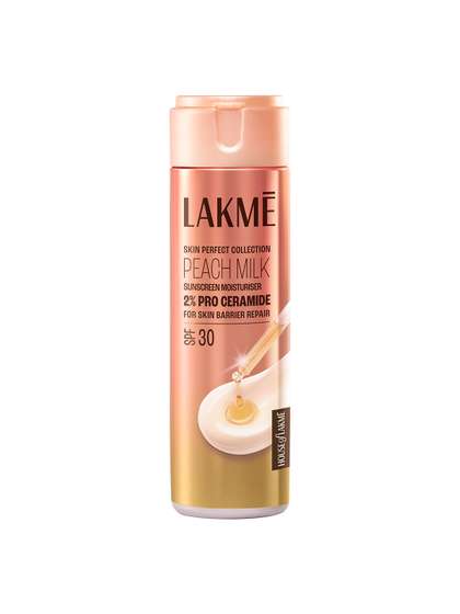 Lakme Peach
                        Moisturiser with SPF 30 & Ceramide UV
                        Defense & Barrier Repair - 200ml