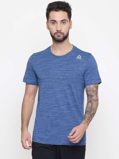 reebok dri fit t shirt mens blue
