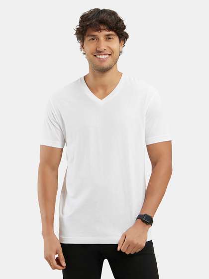 Price History of Jockey Super Combed Cotton Rich Solid V Neck Half