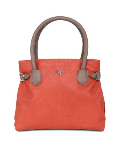 Baggit Bag Orignal Bags Online Myntra Baggit Orange Solid Handheld Bag