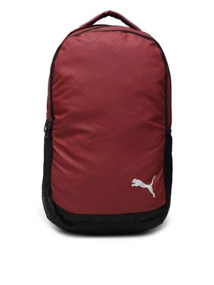 puma unisex echo plus black & red backpack