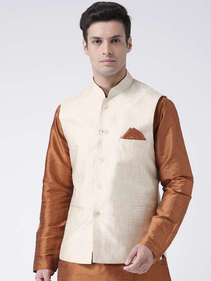 DEYANN Men Jacquard Nehru Jacket