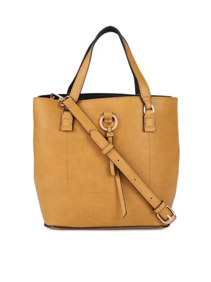 Accessorize Handheld Bags Online In Accessorize Mustard Solid Handheld Bag
