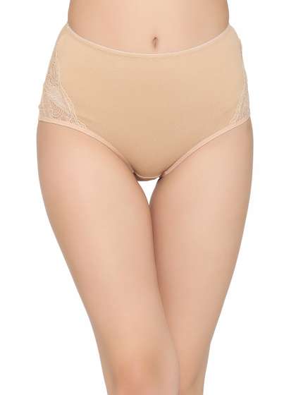 Clovia Women Beige
                        Solid Hipster Briefs PN1057P24