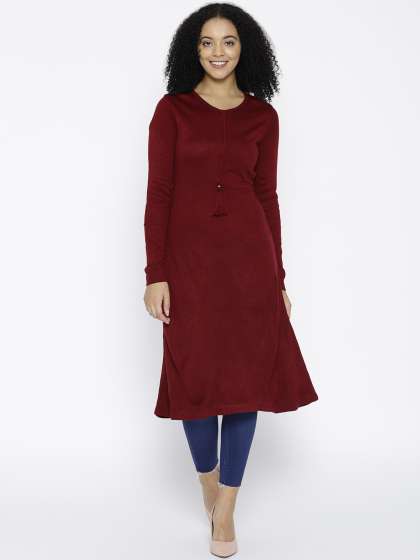 woolen kurtis myntra