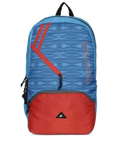 Fastrack Bags For Men Women Online Myntra Fastrack Uni Blue Red Colourblocked Backpack