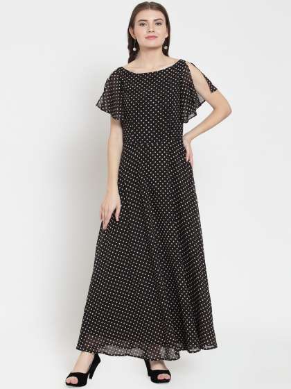 latin quarters dot print maxi dress