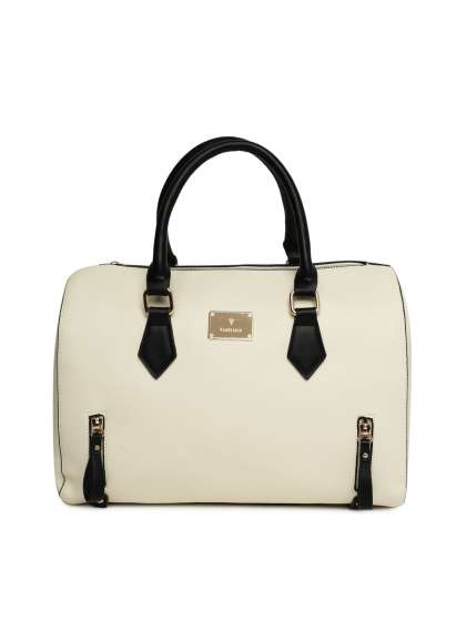 Handbags For Women Leather Designer Van Heusen Woman Off White Solid Handheld Bag