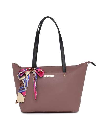 Tote Bag Latest Bags For Women S Online Myntra Caprese Taupe Solid Tote Bag