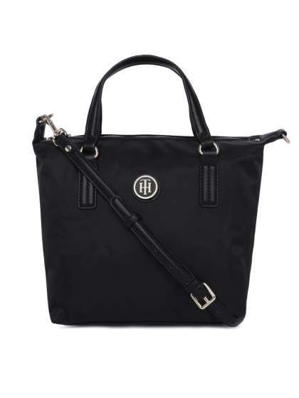 Tommy Hilfiger Helmet Handbags Tommy Hilfiger Black Solid Handheld Bag