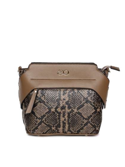 Animal Print Bags Handbags Online E2o Tan Brown Printed Sling Bag