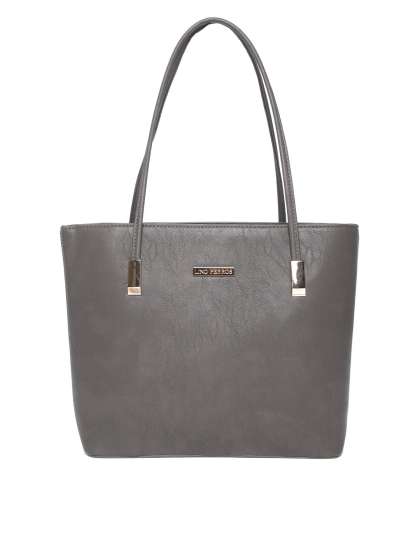 Lino Perros Handbags Online In India At Lino Perros Charcoal Grey Solid Shoulder Bag