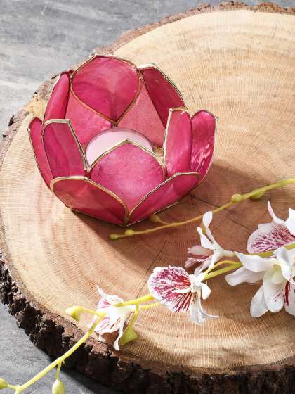 Search Pure Home And Living Purple Tea Light Holder