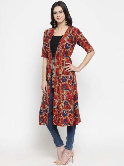 Indibelle Women
                        Multicoloured Printed Shrug