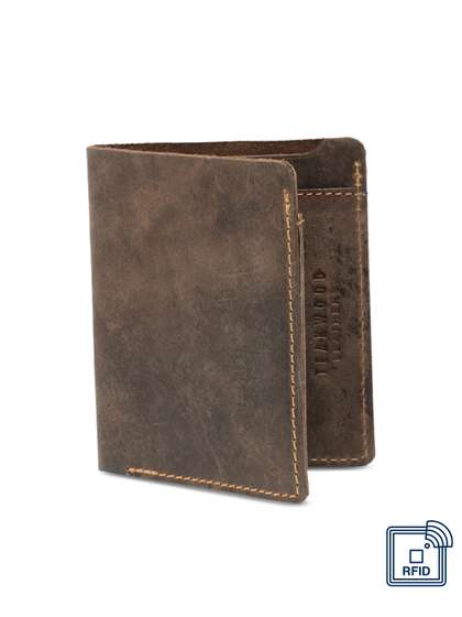 Teakwood Leathers Men
                    Brown Solid Two Fold Wallet