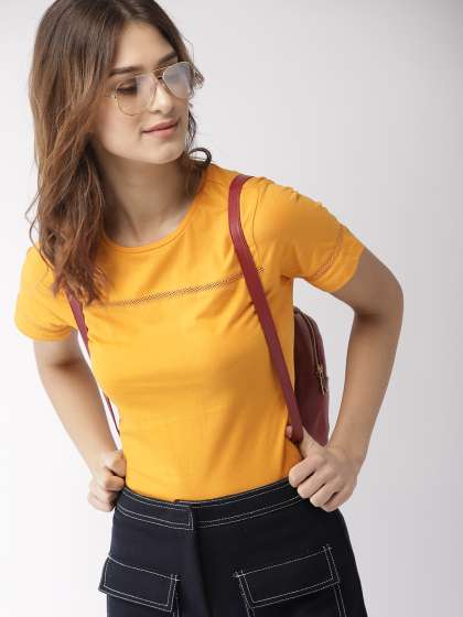Mast & Harbour Women Yellow Solid Top