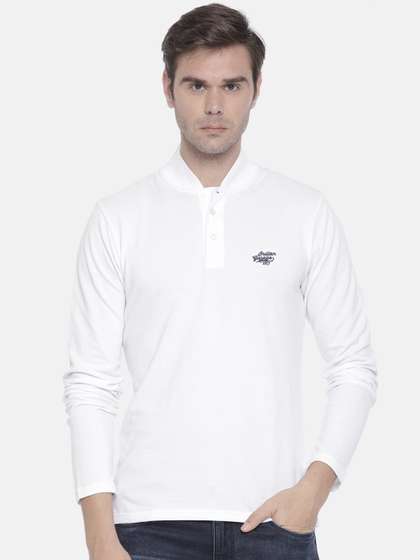 The Indian Garage Co Men White Solid T-shirt