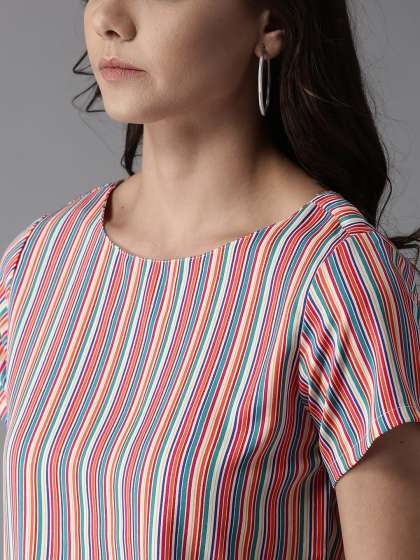 HERE&NOW Candy Store Multi-Toned Striped Top