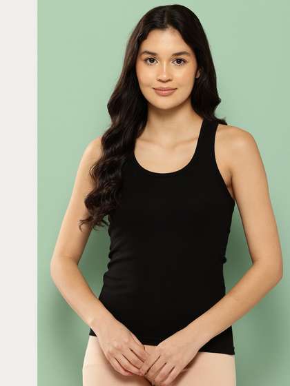 Leading Lady Women
                        Black Solid Camisole SARA-BLACK
