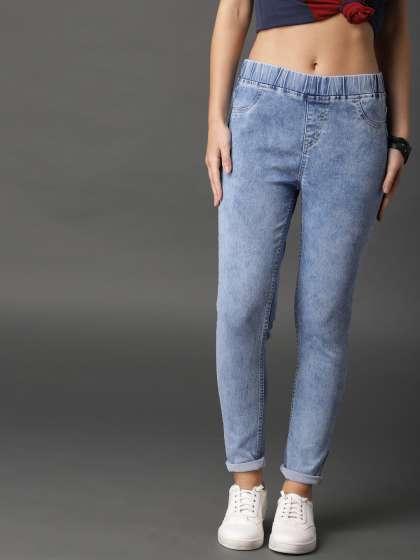 white jeggings myntra