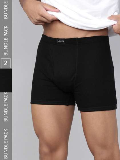 Levis Men Pack of
                          2 Pure Cotton Long Length Trunk with Ultrasoft
                          Waistband