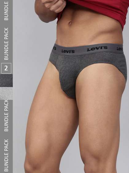 Levis Men Pack of 2
                        Solid Cotton Ultrasoft Waistband Brief with
                        Smartskin Technology