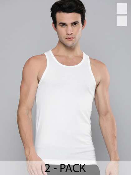 Levis Men Pack of 2
                      Solid Scoop Neck Sleeveless Pure Cotton Classic
                      Vest