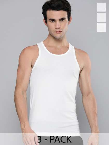 Levis Men Pack of 3
                        Solid Scoop Neck Sleeveless Pure Cotton Classic
                        Vest