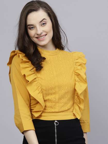 New Design Tops Online In India Street 9 Self Design Top