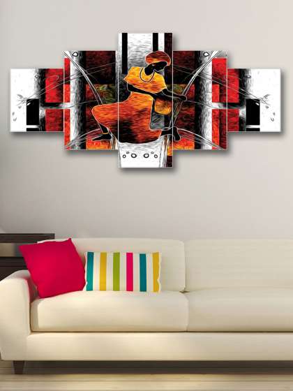 Vintage Old Airplane 5 Piece Canvas Art Wall Art Picture Painting Home Decor Garden Poster Home Garden Home Decor