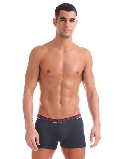 U.S. Polo Assn. Men
                        Navy Blue Solid Comfort Fit Trunks
                        I641-195-P1-S