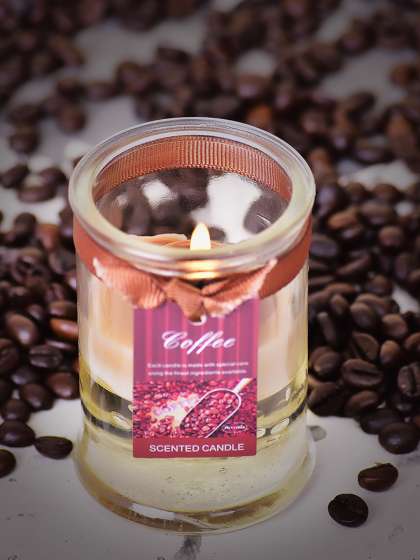 Archies Brown Scented Candle With Glass Jar