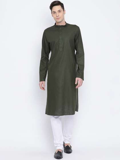 NAMASKAR Men Solid Straight Kurta