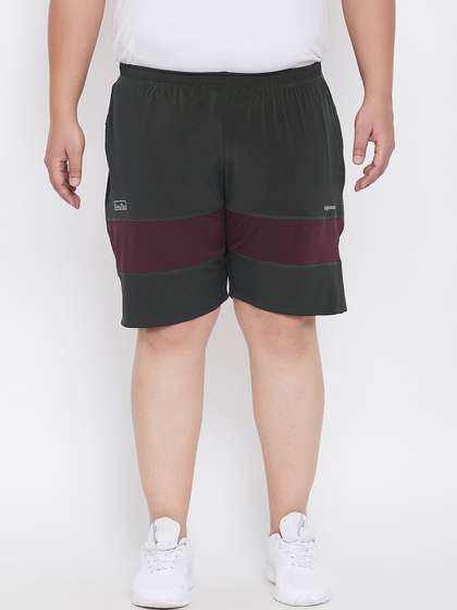 bigbanana Plus Size
                        Men Black Solid Antimicrobial Sports Shorts