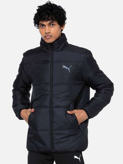 Men S Puma Jackets Buy Puma Jackets For Men Online In India Zipper front fleece track jacket with applique puma chest cat logo, tipped rib cuff with contrast color striping, and kangaroo hand pockets. buy puma jackets for men online in india