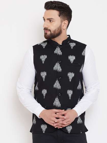 even Men Printed Woven Nehru Jacket