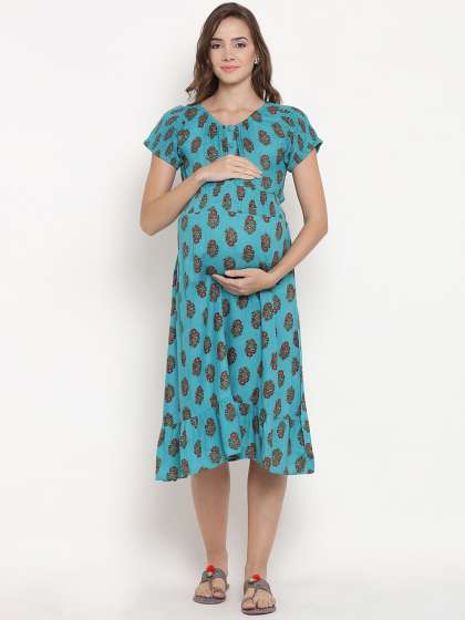 Blue Dresses for Pregnant Women