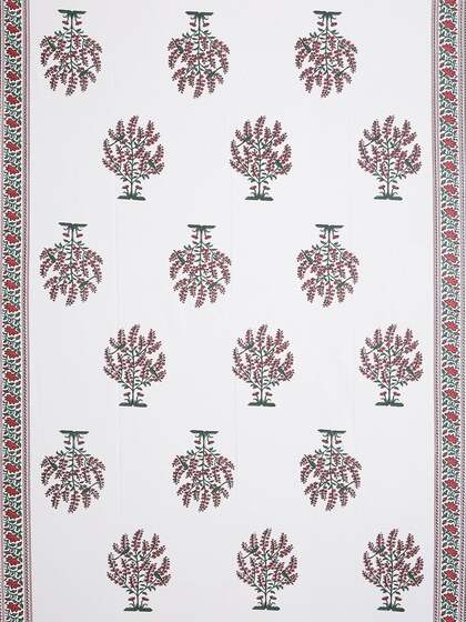 Rajasthan Decor White Set of 8 Printed Diwan Set