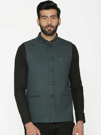 Wintage Men Solid Nehru Jacket