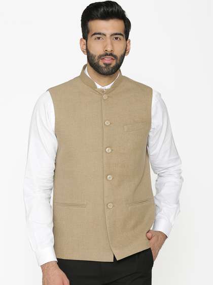 Wintage Men Solid Nehru Jacket