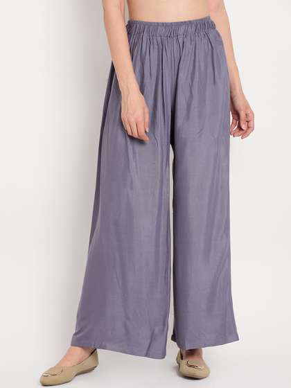 TAG 7 Women Flared Solid Palazzos