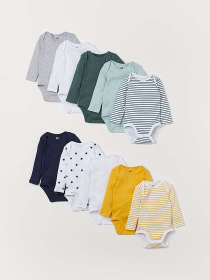 H M Baby Boy Long Sleeve Bodysuit With Mock Vest Bow Tie Tops