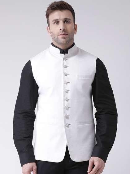 Hangup Men Solid Nehru Jacket