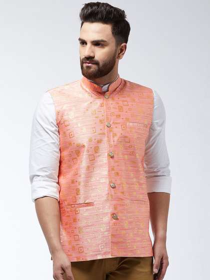 SOJANYA Men Woven Design Nehru Jacket