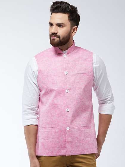 SOJANYA Men Solid Nehru Jacket