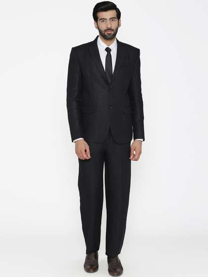 Wintage Men Black
                        Solid Regular Fit Single-Breasted Pure Linen
                        Suit