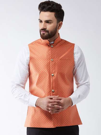 SOJANYA Men Woven Design Nehru Jacket