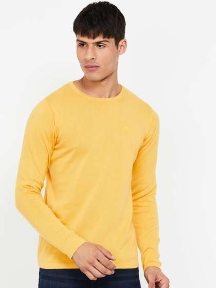 Men Yellow Sweaters , Buy Men Yellow Sweaters online in India